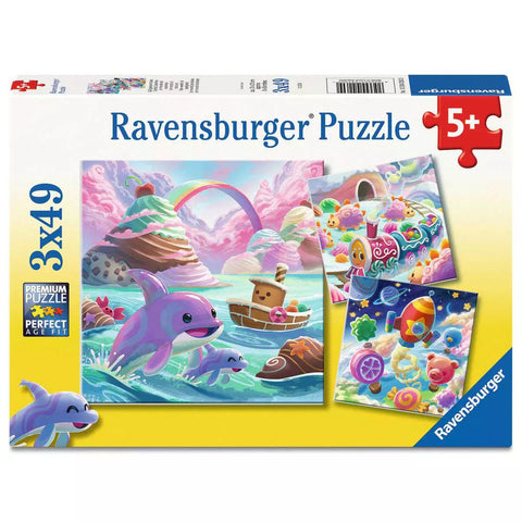Verpackung Puzzle Süssigkeiten Küste, 3x49 Teile, Ravensburger