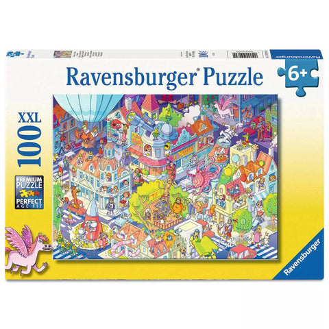 Verpackung Ravensburger Puzzle Trubel in Chaoshausen, 100 XXL-Teile