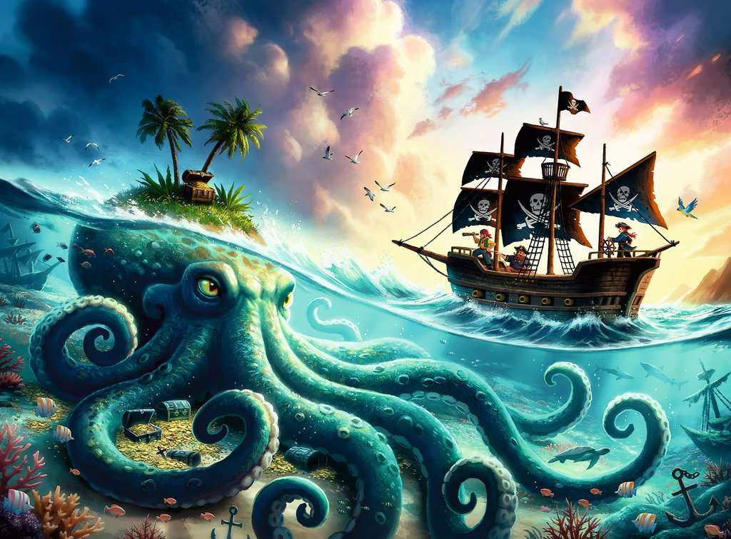 Puzzle 100 Teile XXL Der Schatz des Kraken 04.263 - Bild 2