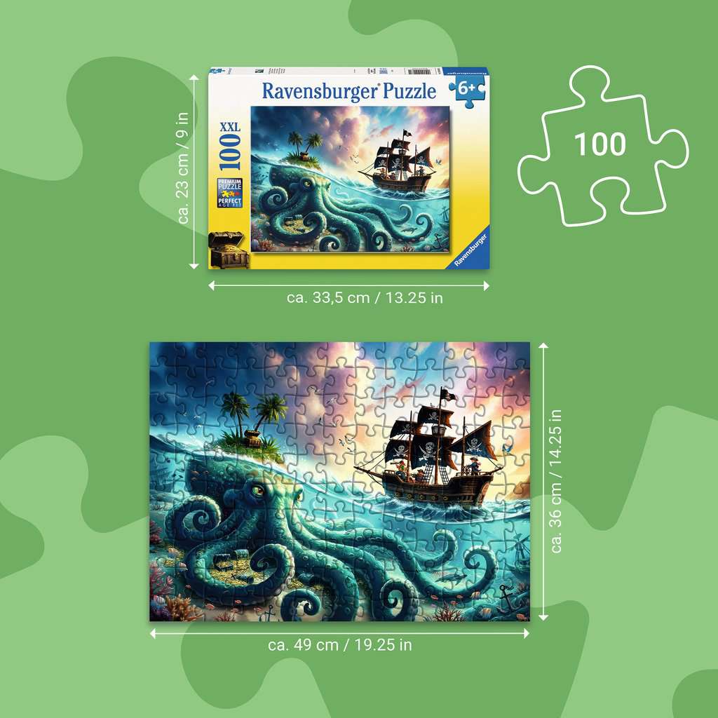 Puzzle 100 Teile XXL Der Schatz des Kraken 04.263 - Bild 3