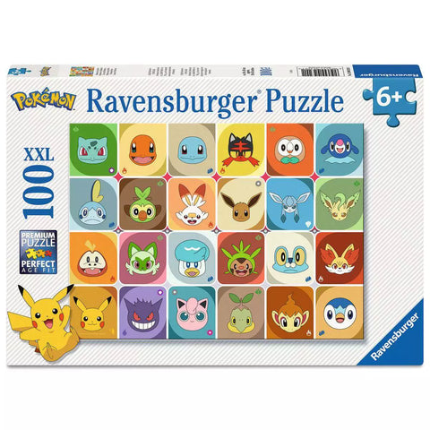 Verpackung Ravensburger Puzzle Pokémon Gesichter, 100 XXL-Teile