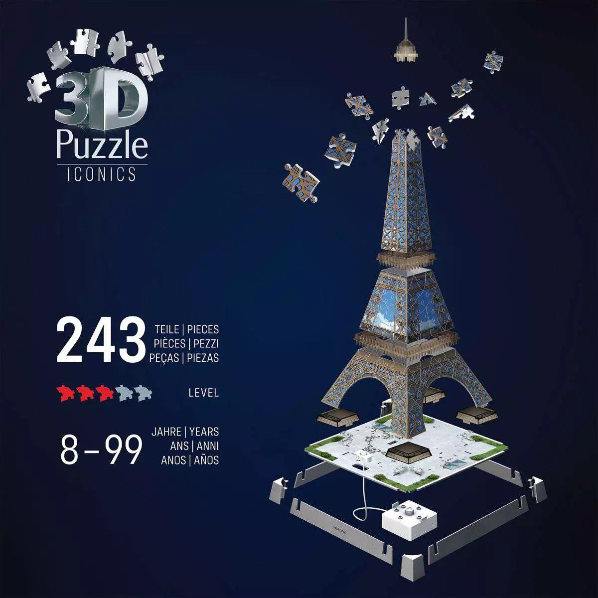 3D Puzzle Iconics: Eiffelturm mit Licht 08.024 - Bild 5