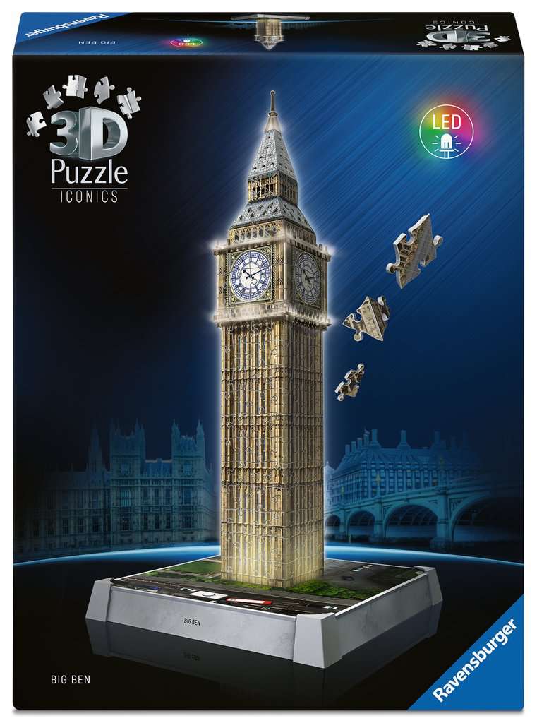3D Puzzle Iconics: Big Ben mit Licht 08.025 - Bild 1