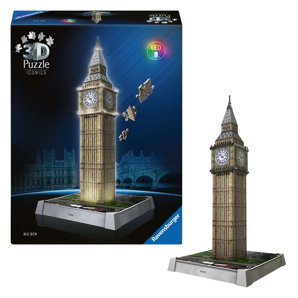 3D Puzzle Iconics: Big Ben mit Licht 08.025 - Bild 3