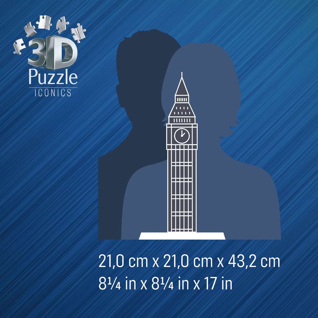 3D Puzzle Iconics: Big Ben mit Licht 08.025 - Bild 5