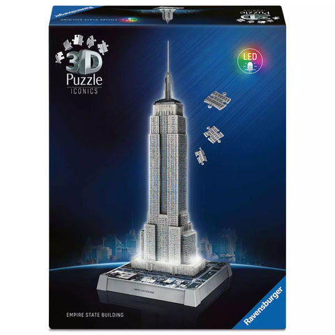 Verpackung 3D Puzzle Iconics Empire State Building mit Licht, Ravensburger 08026