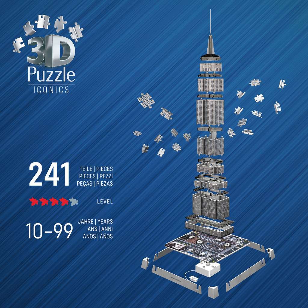 3D Puzzle Iconics: Empire State Building mit Licht 08.026 - Bild 4
