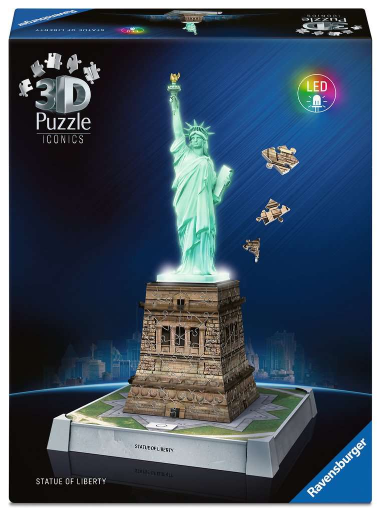 3D Puzzle Iconics: Freiheitsstatue mit Licht 08.027 - Bild 1