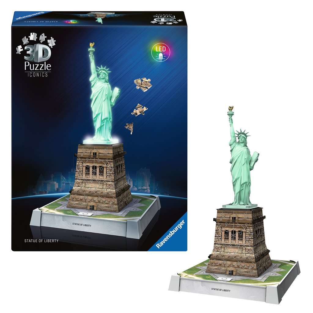 3D Puzzle Iconics: Freiheitsstatue mit Licht 08.027 - Bild 3