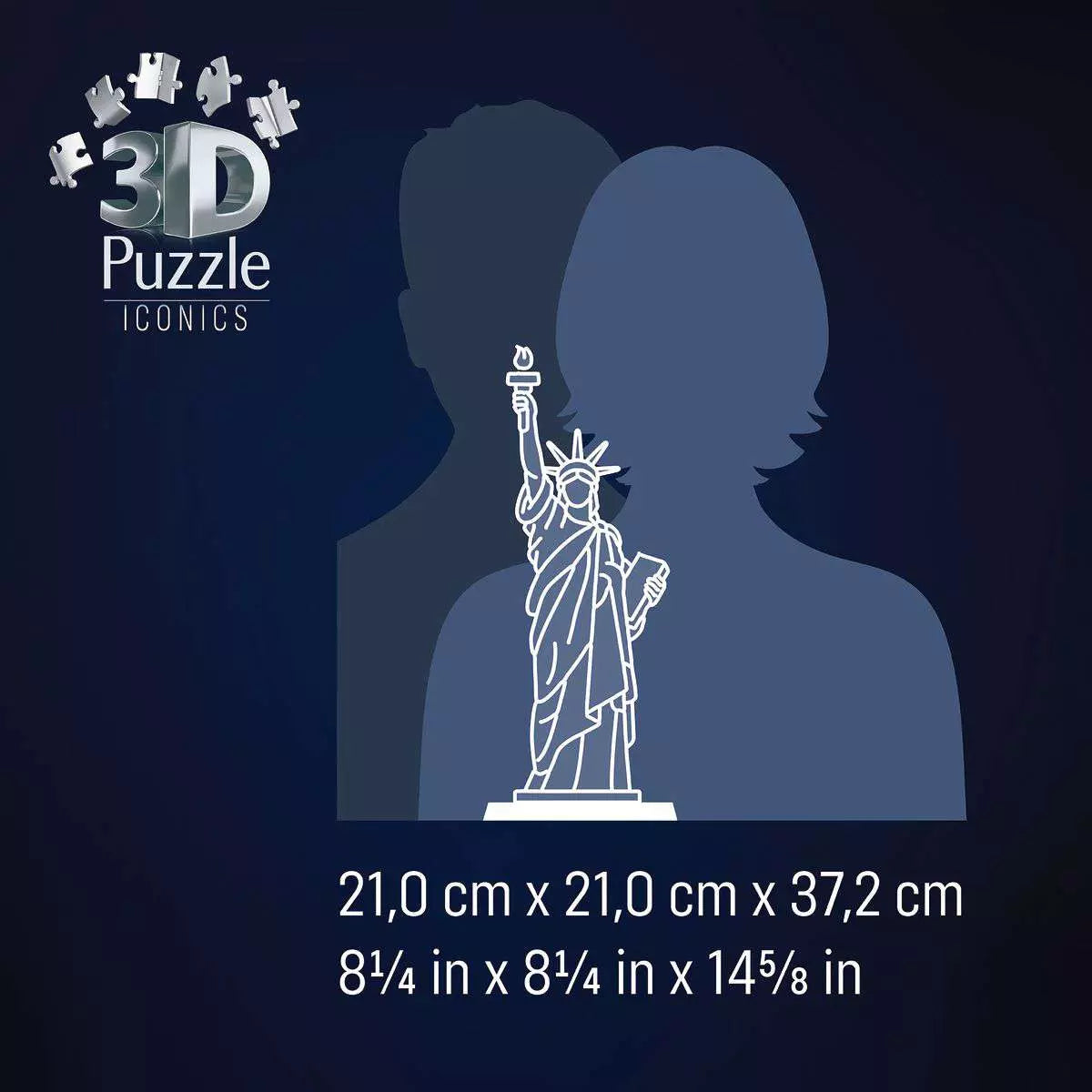 3D Puzzle Iconics: Freiheitsstatue mit Licht 08.027 - Bild 5