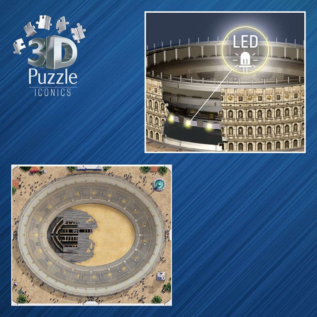 3D Puzzle Iconics: Kolosseum Rom mit Licht 08.034 - Bild 7