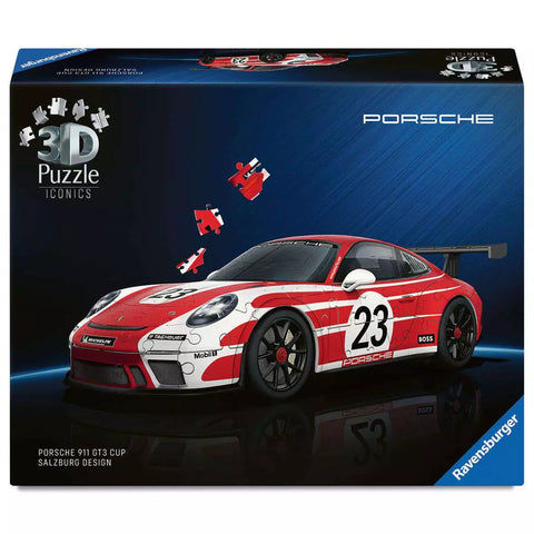 Verpackung 3D Puzzle Iconics Porsche 911 GT3 Cup Salzburg, Ravensburger 08038