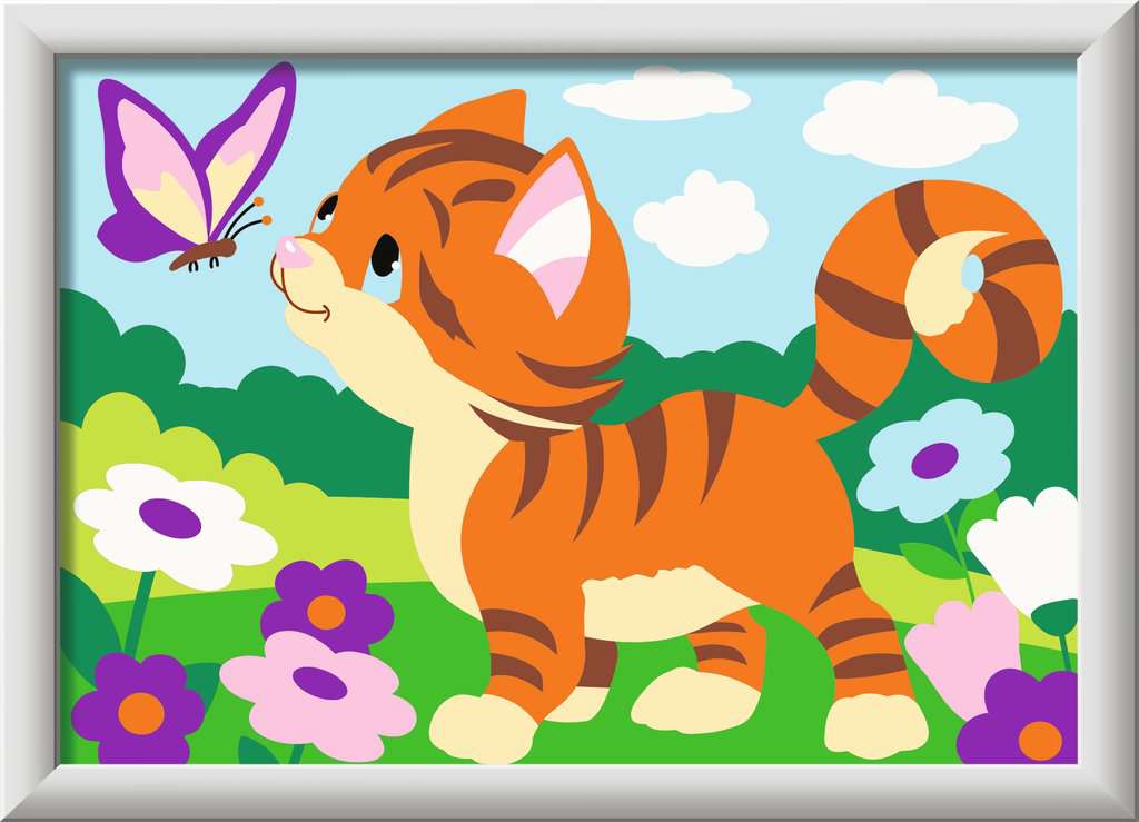 CreArt Trendiger Katze mit Schmetterling 22x16cm 23.250 - Bild 2