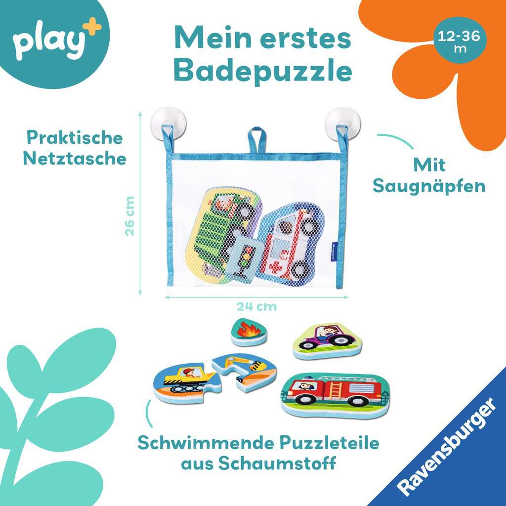 Play+ Mein erstes Bade-Puzzle: Fahrzeuge 34.121 - Bild 3