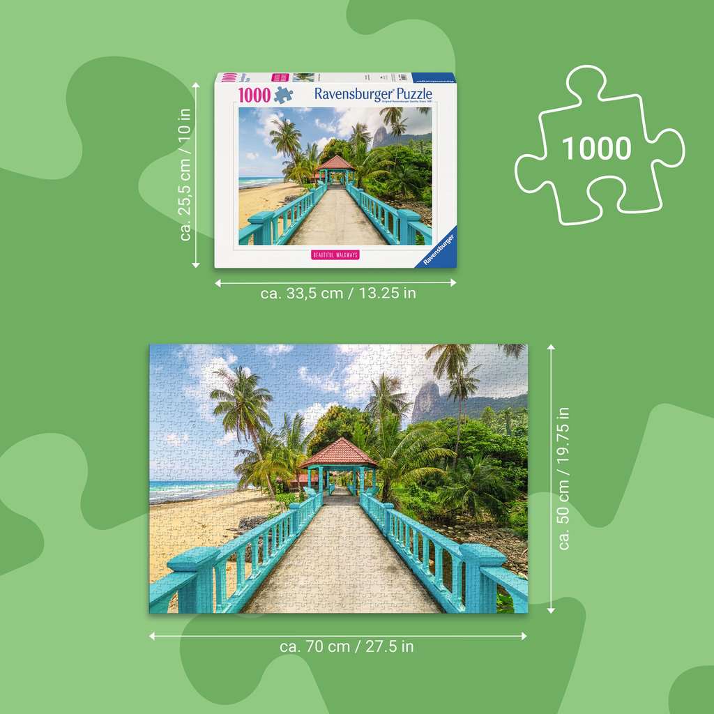 Puzzle 1000 Teile Farbenfrohe Brücke in Malaysia 01.766 - Bild 3
