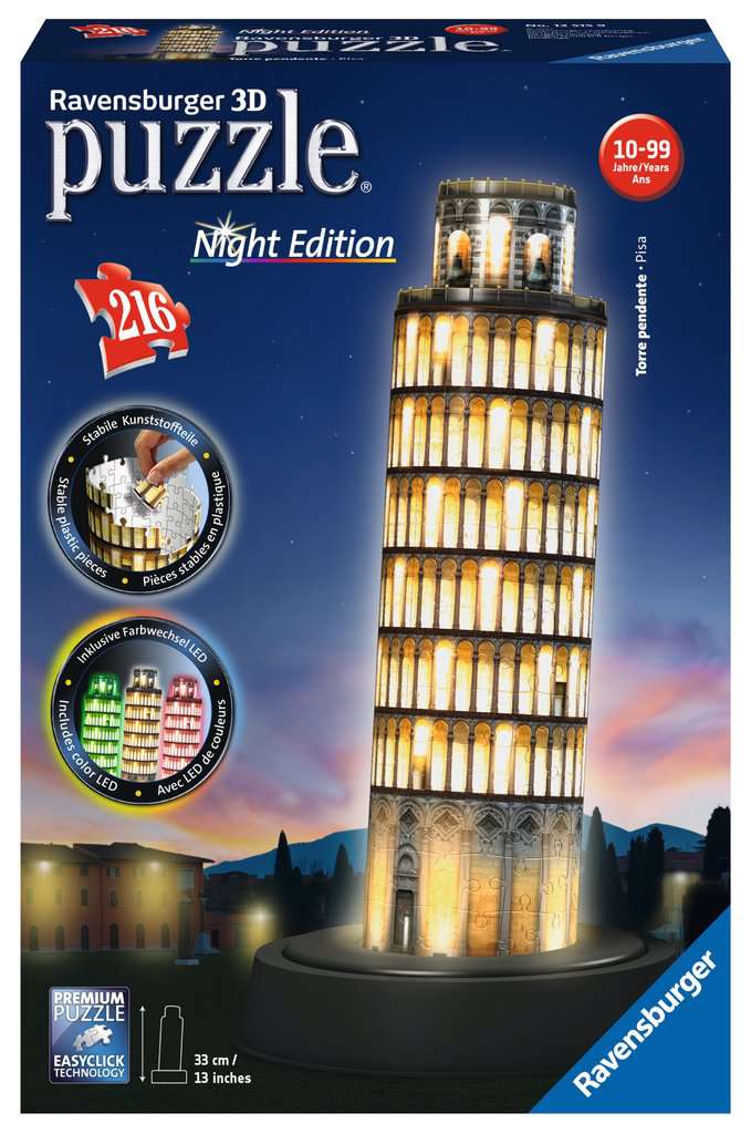 Puzzle 3D Pisa bei Nacht 12.515 - Bild 1