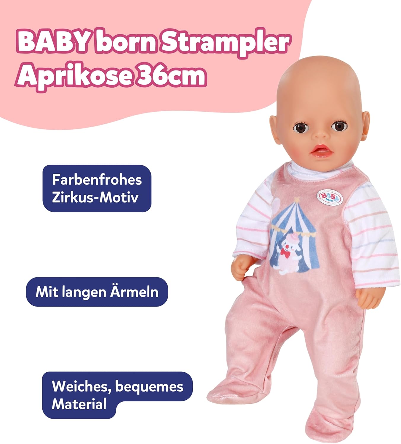BABY Born Strampler little Apricot 36cm - Bild 3