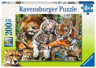 Puzzle 200 Teile Schmusende Raubkatzen 12.721