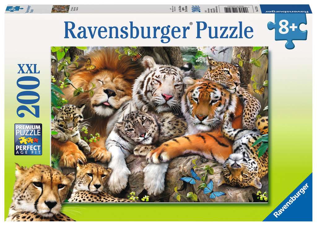 Puzzle 200 Teile Schmusende Raubkatzen 12.721 - Bild 1