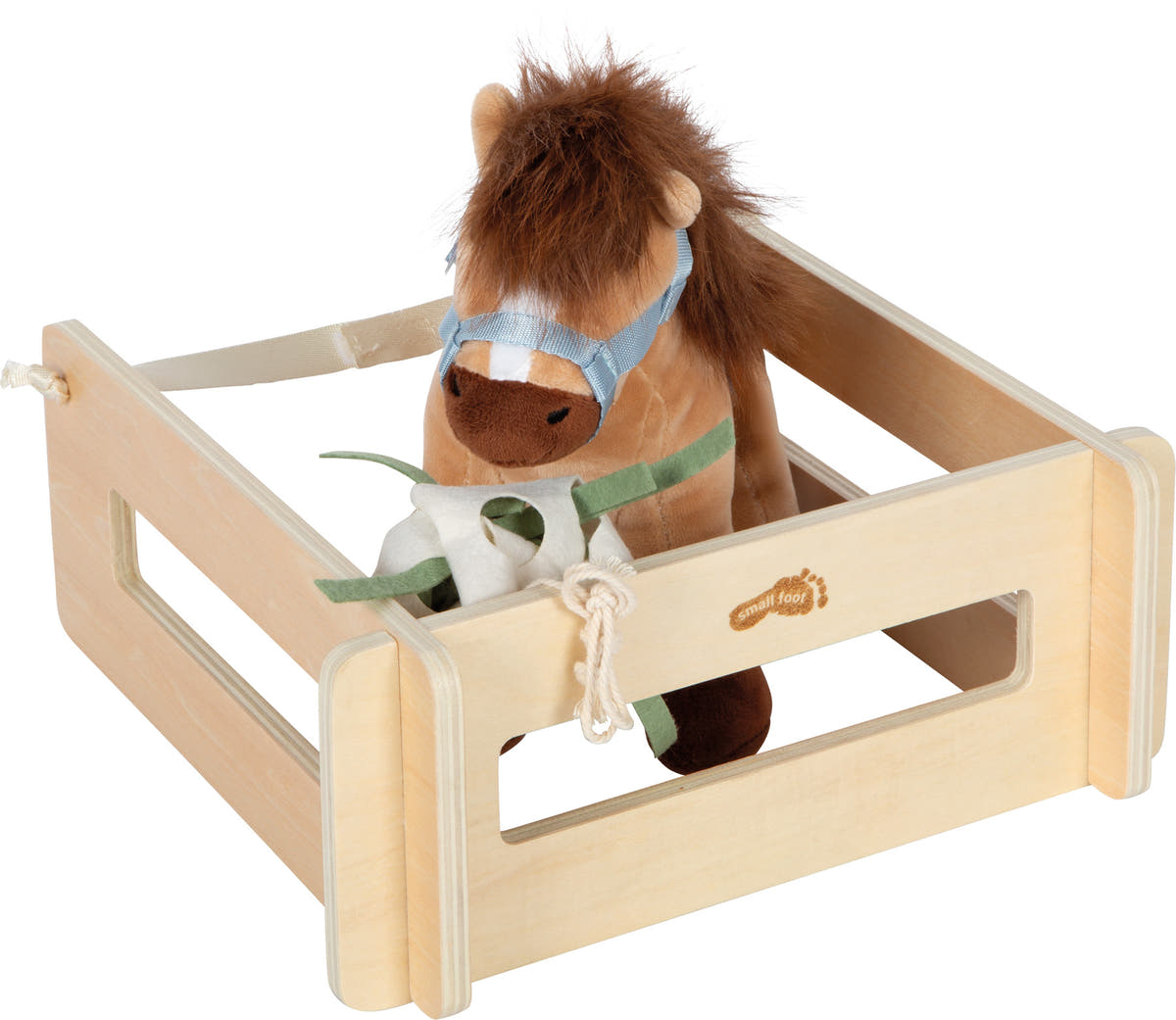 small foot Spielset Pferd mit Stall und Zubehör in der Tasche, beige - Bild 3