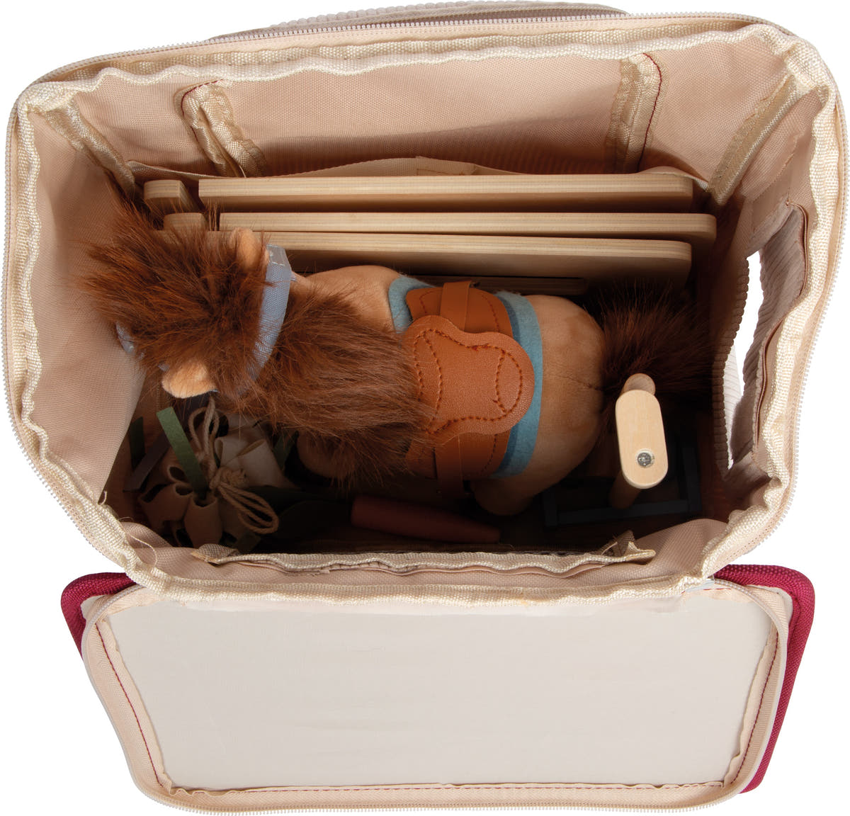 small foot Spielset Pferd mit Stall und Zubehör in der Tasche, beige - Bild 7