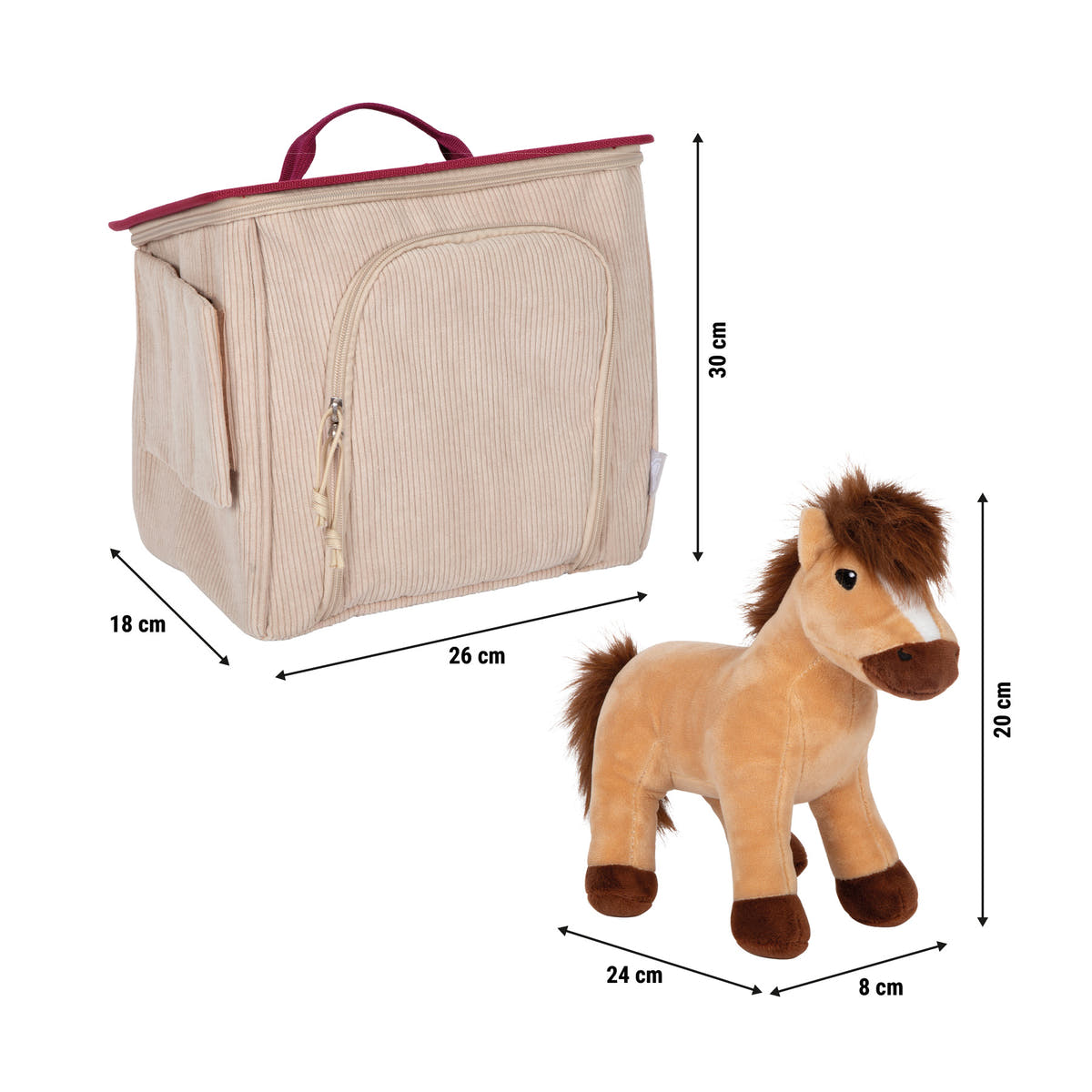 small foot Spielset Pferd mit Stall und Zubehör in der Tasche, beige - Bild 9