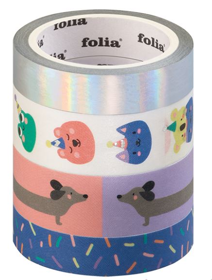 Washi - Tape Set Partyanimals 4 Rollen - Bild 2