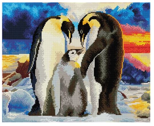 Diamond Painting Pinguin Familie - Bild 1