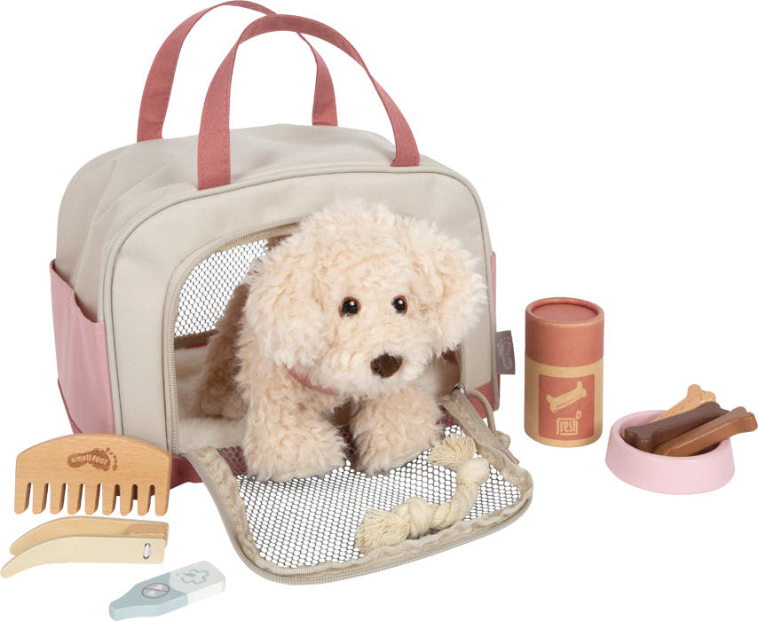 small foot Hund mit Tasche und Pflege-Set, rosa - Bild 1