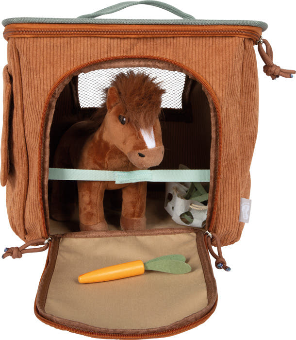 small foot Spielset Pferd mit Stall und Zubehör in der Tasche, braun - Bild 3