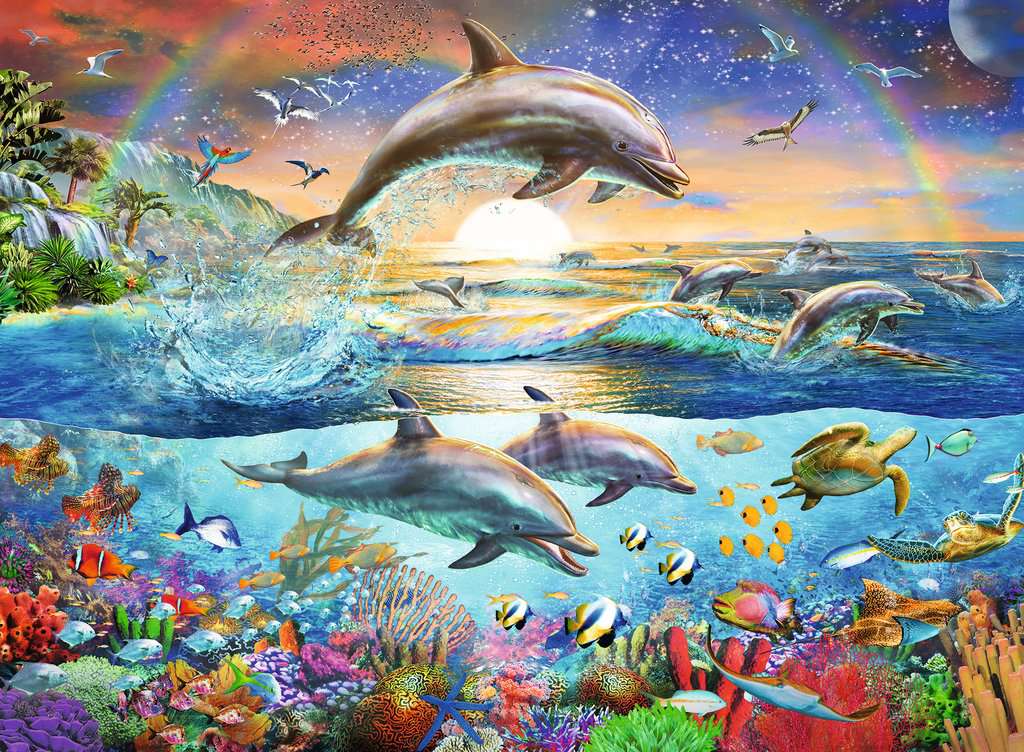 Puzzle 300 XXL Teile Delfinparadies 12.895 - Bild 2