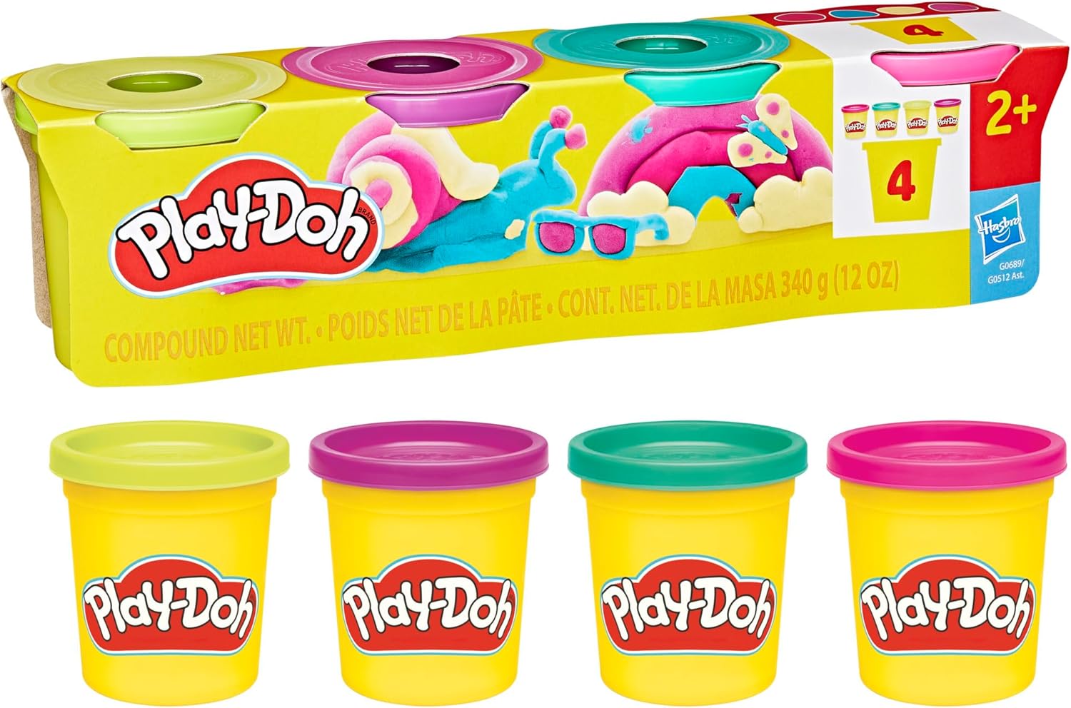 Play Doh 4er Pack kräftige Farben - Bild 1
