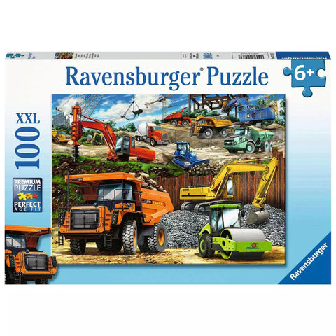 Verpackung Puzzle Fahrzeuge auf der Baustelle, 100 XXL-Teile, Ravensburger