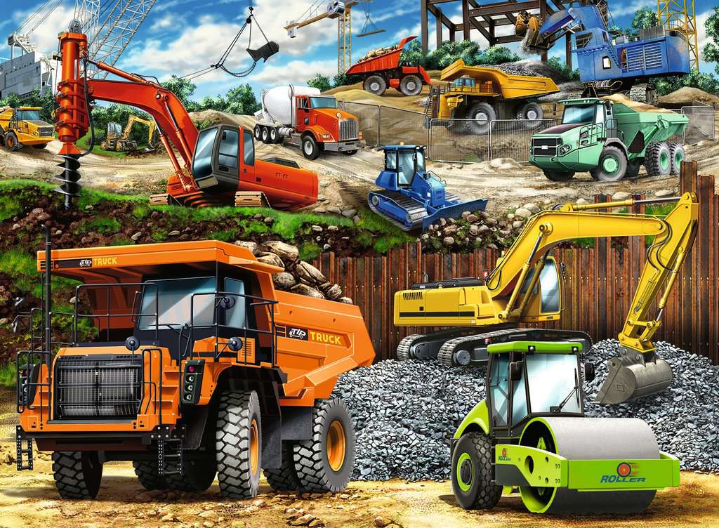 Puzzle XXL 100 Teile Fahrzeuge auf der Baustelle 12.973 - Bild 2