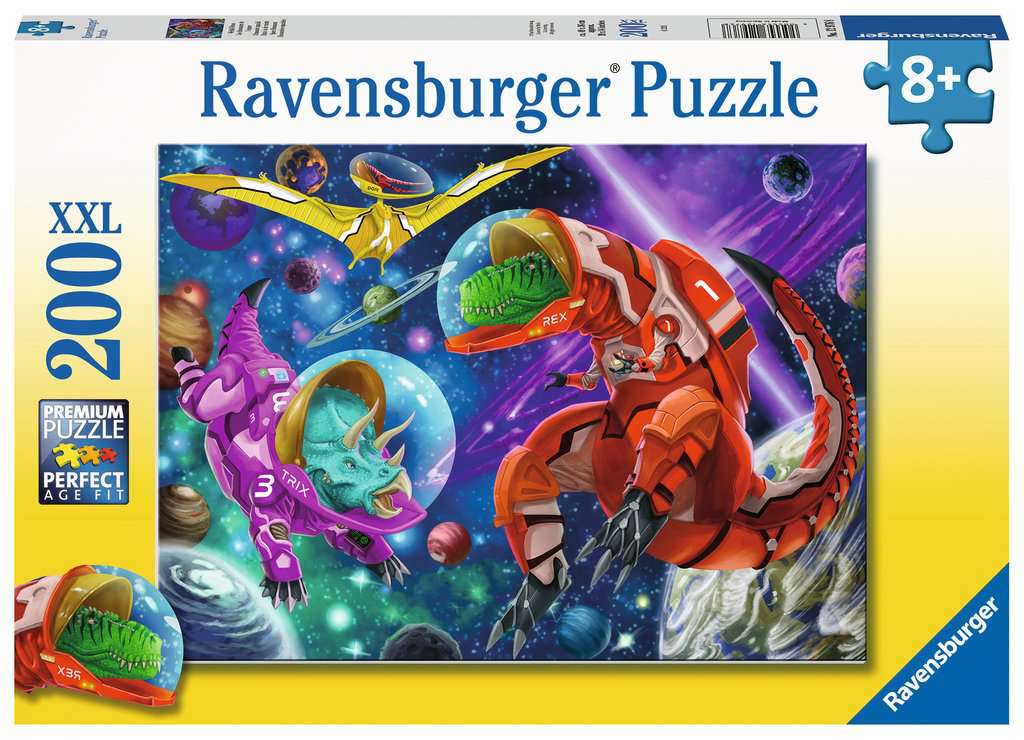 Puzzle 200 Teile XXL Weltall Dinos 12.976 - Bild 1