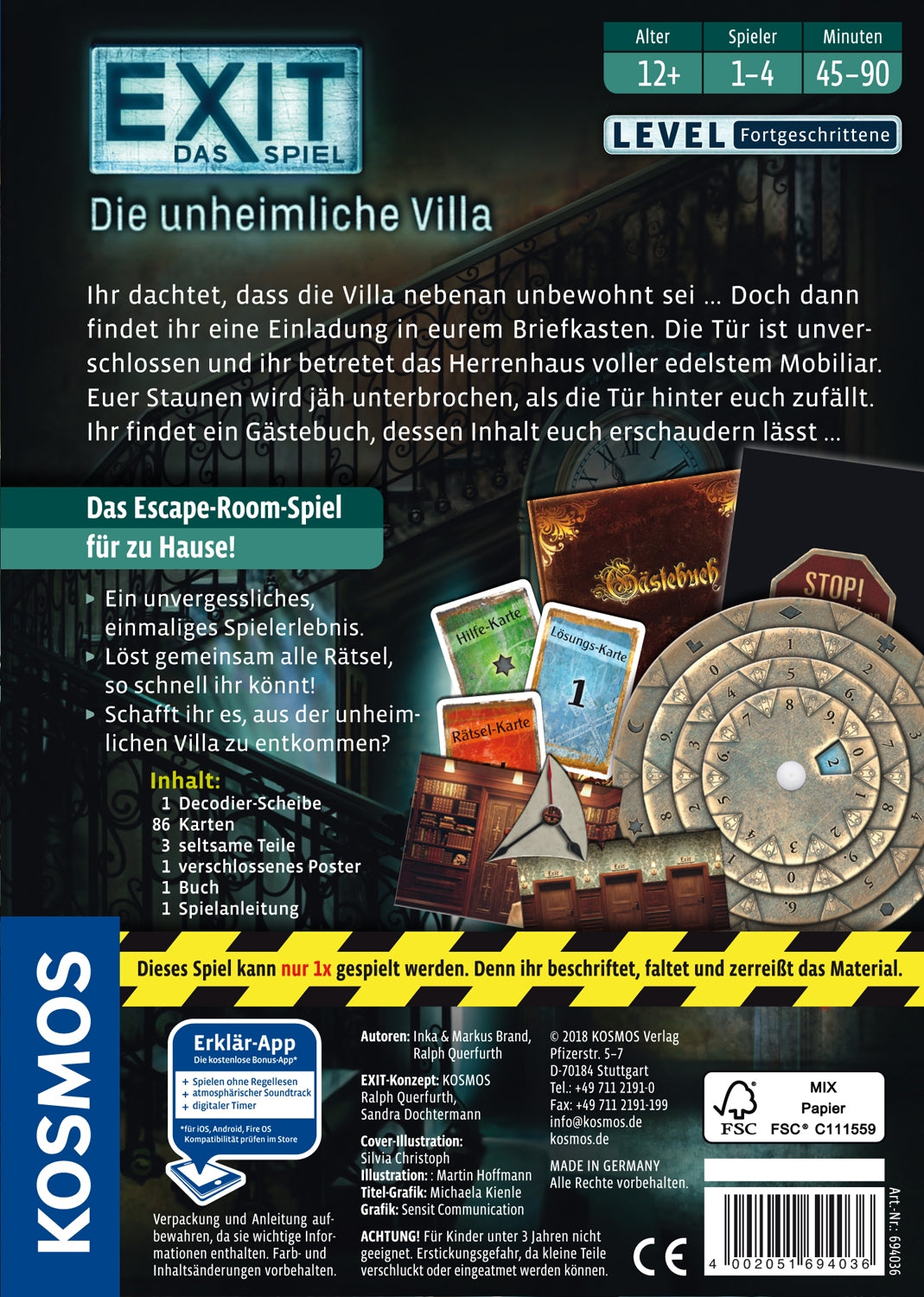 Exit das Spiel Unheimliche Villa von Kosmos - Bild 2