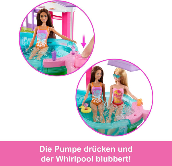 Barbie Traumpool Spielset mit Rutsche und Whirlpool