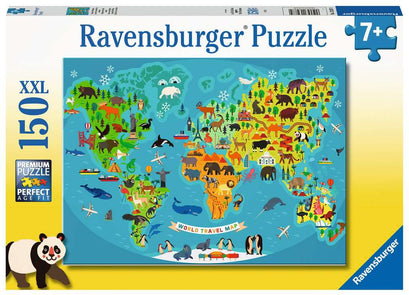 Puzzle 150 XXL Teile Tierische Weltkarte 13.287