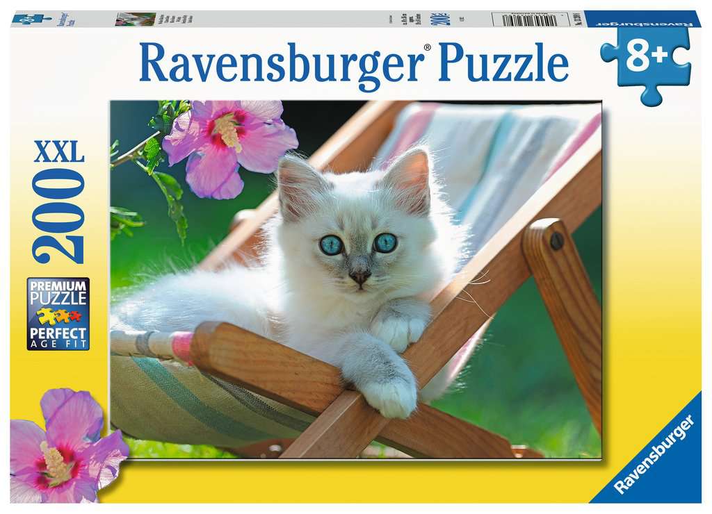 Puzzle 200 Teile Weisses Kätzchen 013.289 - Bild 1