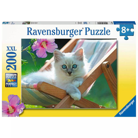 Verpackung Kinderpuzzle Weisses Kätzchen 200 XXL-Teile, Ravensburger 13289