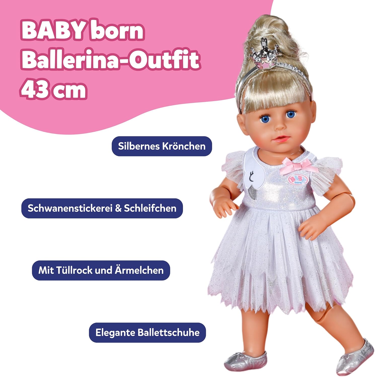 BABY born Ballerina-Outfit 43cm - Bild 4