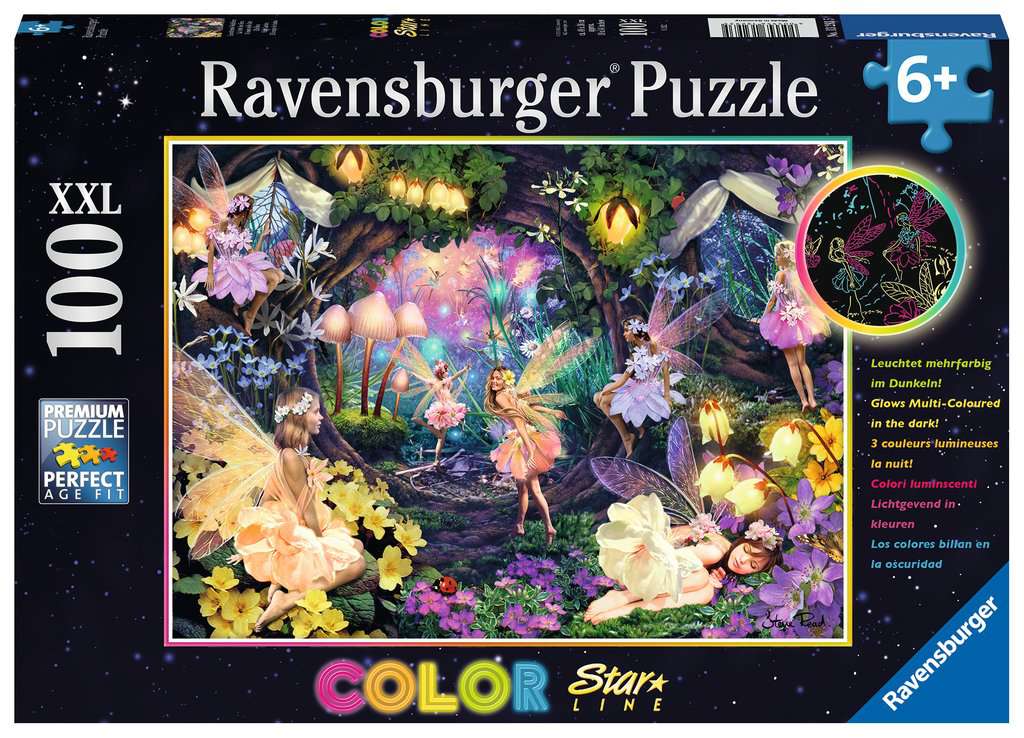 Puzzle 100 Teile XXL Leuchtende Waldfeen 013.293 - Bild 1