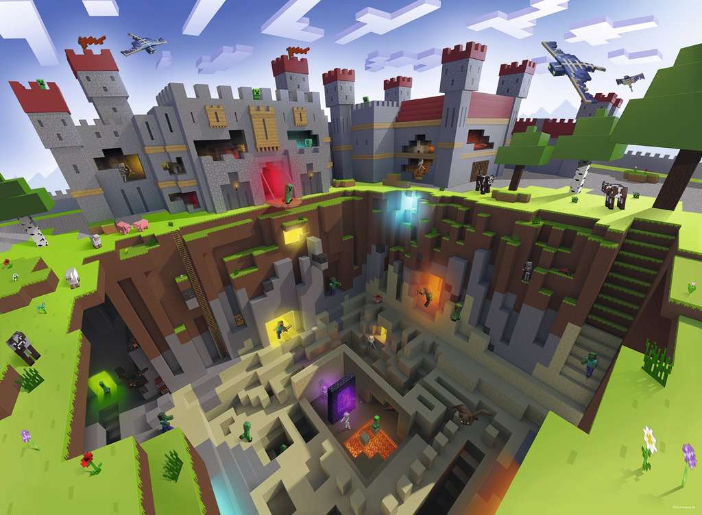 Puzzle 300 Teile Minecraft Cutaway 13.334 - Bild 2