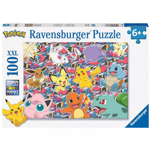 Verpackung Ravensburger Kinderpuzzle Pokémon Bereit zu kämpfen 100 XXL 13338