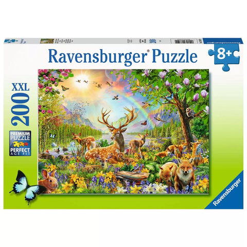 Verpackung Ravensburger Kinderpuzzle Anmutige Hirschfamilie 200 XXL-Teile 13352