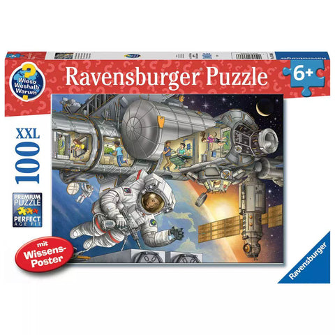 Verpackung Puzzle Auf der Weltraumstation 100 XXL-Teile, Ravensburger 13366