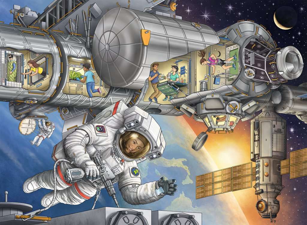 Puzzle 100 Teile WWW Auf der Weltraumstation 13.366 - Bild 2