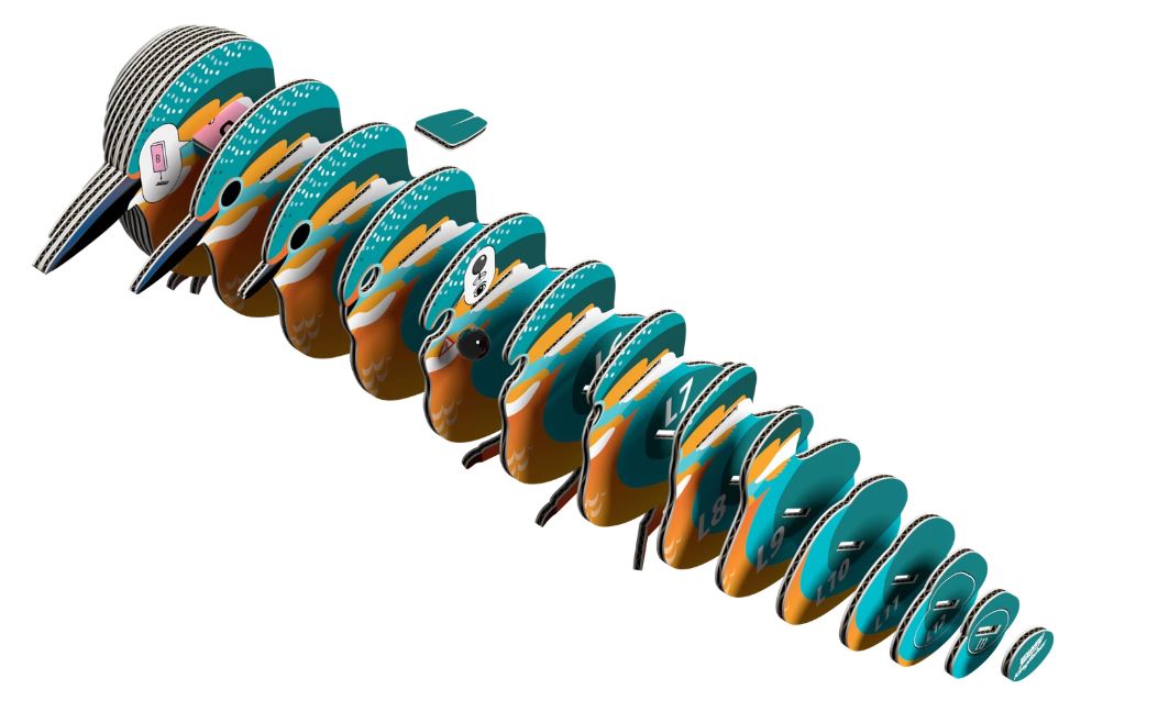 3D Bastelset Eisvogel - Bild 4