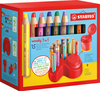 Stabilo Woody 3 in 1 Tischset 15-teilig