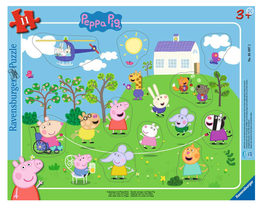 Ravensburger Rahmenpuzzle Seilspringen mit Peppa Wutz 05.697 - Bild 1